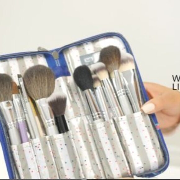 NWOT LUG Sleeper Cosmetic Brush Holder  - in Rainbow Navy - Picture 5 of 6